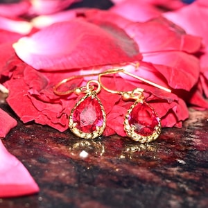 Certified Natural Blue Sapphire Earring 14K Gold Plated Handmade Earrings Gift Mom Jewellery Drop Dangal Earrings Gift For Her