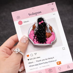 Soporte para teléfono Slay Black Girl, soporte de bucle compatible con MagSafe, accesorio para teléfono