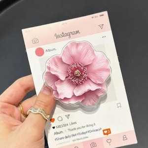 Floral MagSafe Phone Grip – Loop Stand Accessory (Magnetic)