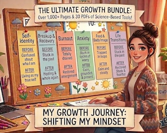 All-in-One Self-Help Workbook Bundle (30 PDFs) | Anxiety, Burnout, Breakup, Identity & Life Reset System for Women