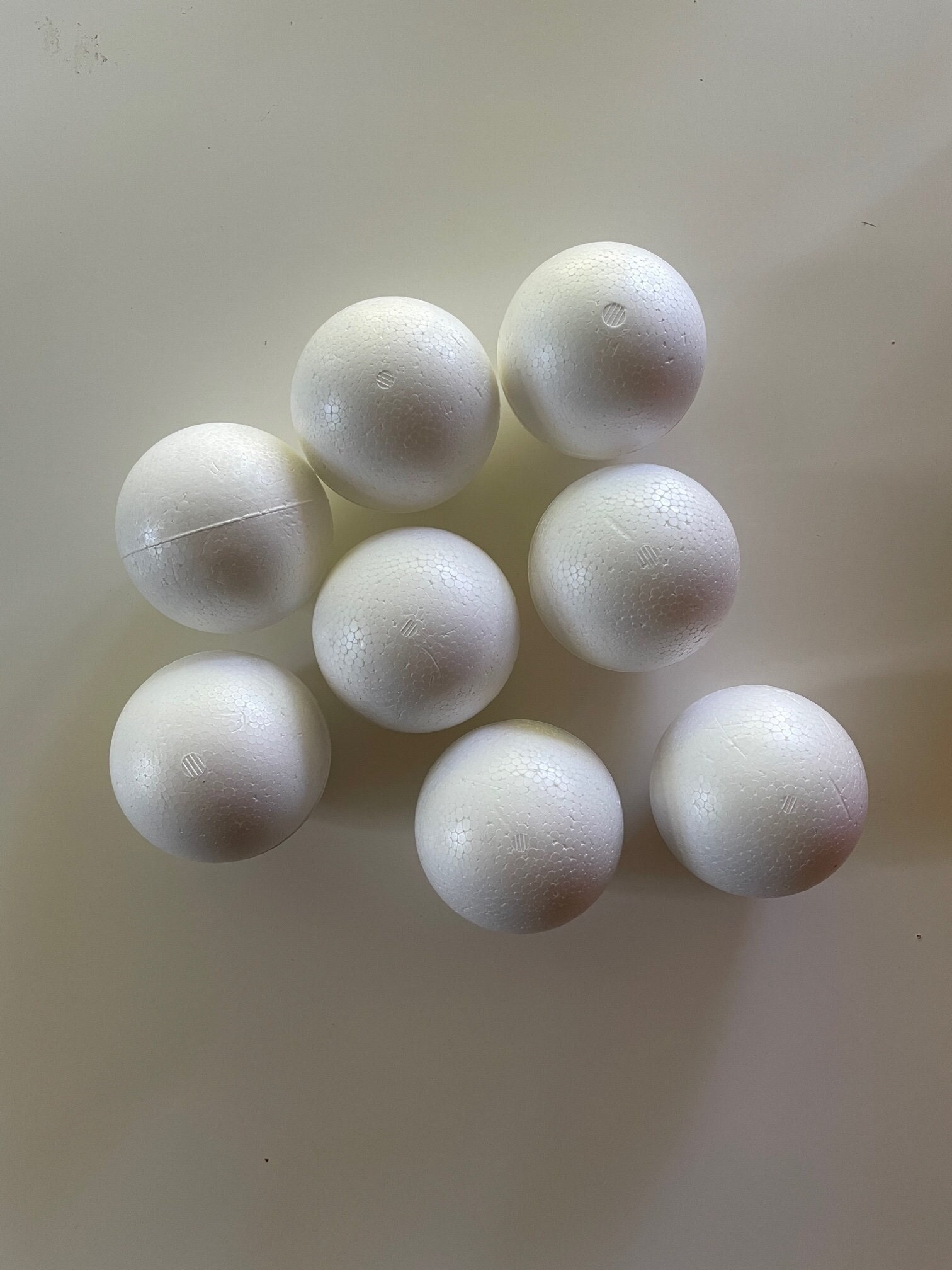 3'' Marked Styrofoam Balls in Sets of Six, Premarked Polystyrene Balls, 8cm  3.15 Inches Styrofoam Balls, Polystyrene Spheres, Foam Balls 