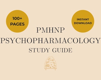 PMHNP Psychopharmacology Study Guide PDF | ANCC Exam Review | Psychiatry Nurse Practitioner Notes