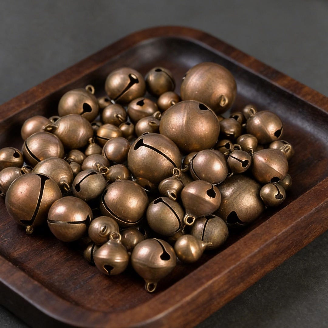 Vintage Brass Mini Jingle Bells, Assorted Sizes Metal Craft Bells for ...