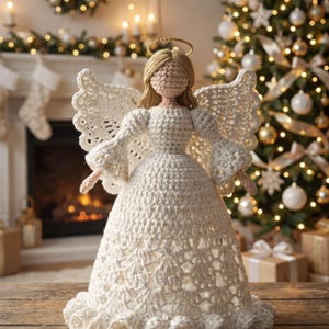Crochet Lace Angel Doll Pattern, Christmas Ornament (PDF pattern)