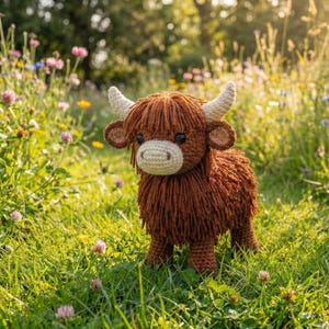 Cow Amigurumi Pattern | Shaggy Hairy Cow Crochet Tutorial (pdf pattern)
