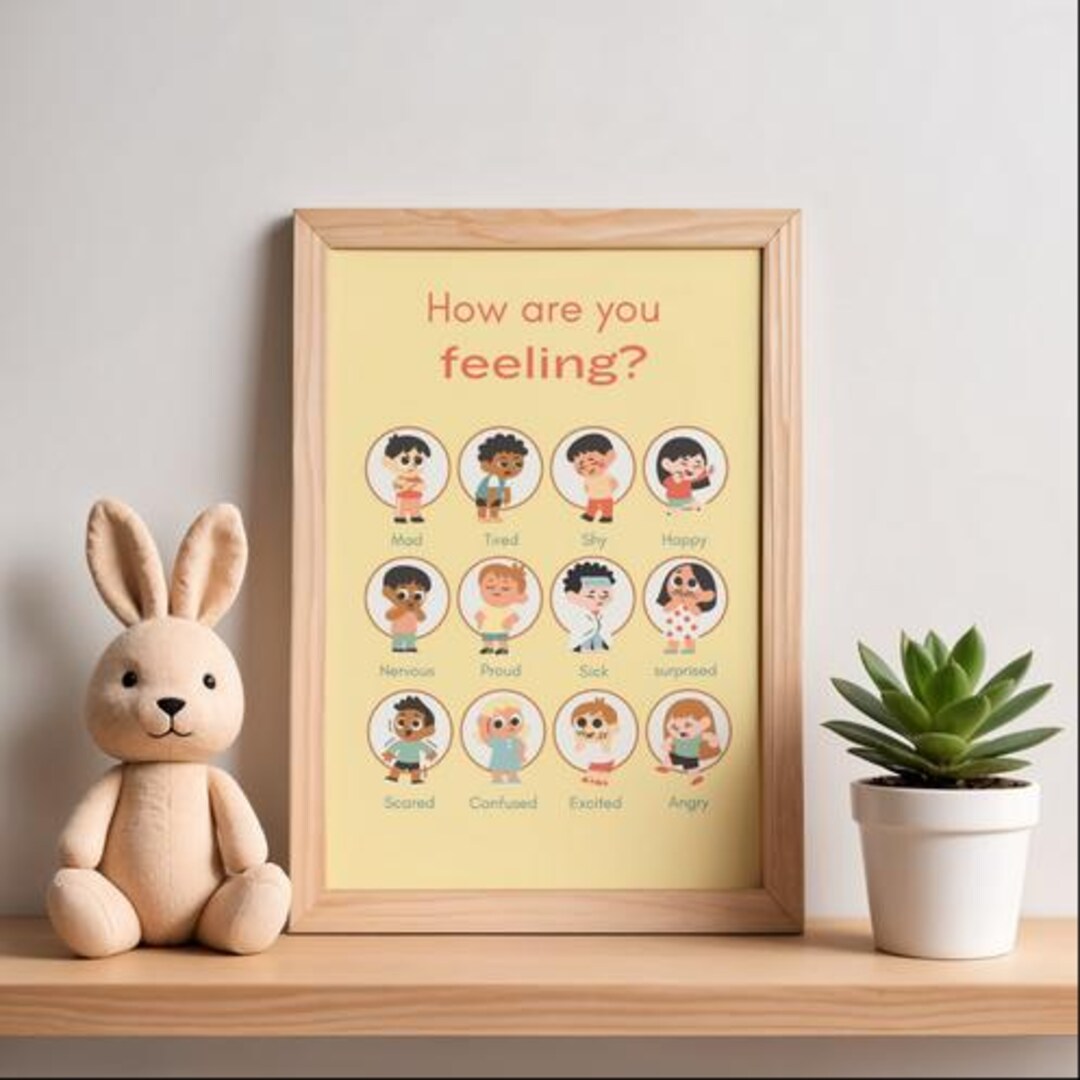 Printable Feelings Chart Emotional Checkin Worksheet Mental Health