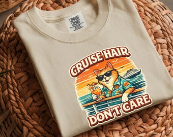 Cruise Hair Don’t Care Shirt | Comfort Colors Unisex & Youth Tee | Funny Cruise Shirt | Vacation Graphic TShirt Gift