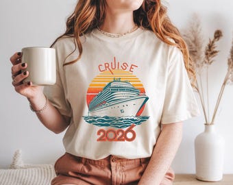 Cruise 2026 Shirt, Comfort Colors T Shirt, Vintage Cruise Ship Tee, Unisex Summer Vacation Shirt, Youth Cruise Tee