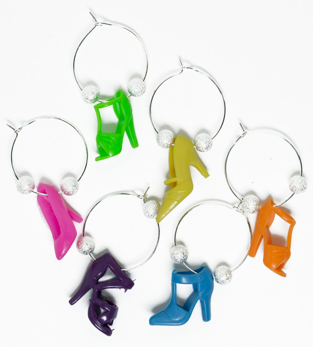 Garden Party Doll Shoe Wine Charms Etsy