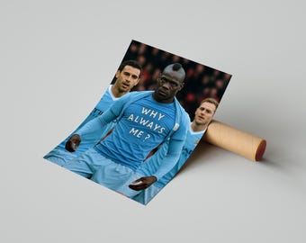Balotelli Y2K Vintage Poster