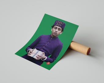 The Lobby Boy Wes Anderson The Grand Budapest Movie Poster