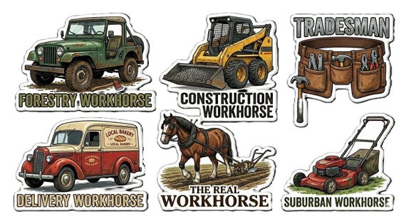 Vinyl Sticker Collection: Weatherproof, Durable, Vintage-Inspired Designs