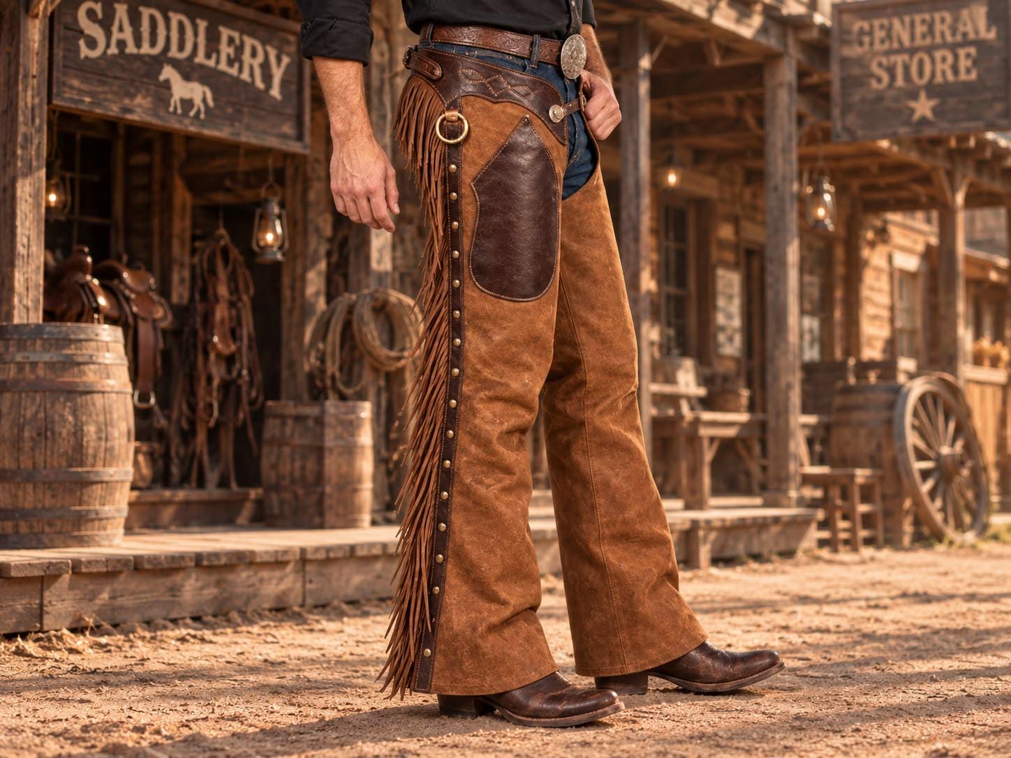 Brown Leather Chaps - Etsy