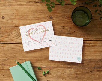 Valentine's Day Gift Certificate: Digital Download pdf (Instant Download)