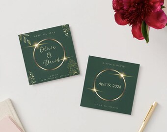 Save the Date Wedding Invitation: Canva Editable File (Digital Download)