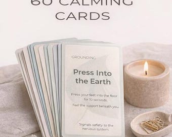 Anxiety Coping Cards Printable | Nervous System Regulation Tools | Trauma-Informed Therapy | Somatic Reset Deck PDF