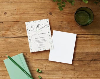 Bundle: Elegant Wedding Invitation (Canva Editable)