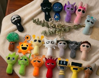 Sprunki Plush Set Inspired by Incredibox Phase 1 | Incredibox Plushie Collection | Kawaii Plushies Gaming Room Decor Sprunki Toys Gift 20CM