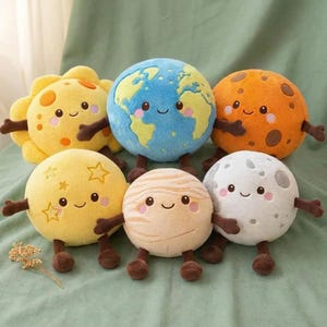 Smile Face Planet Plush Toys / Earth Moon Sun Mars Saturn Venus Star Solar System Plush | Kawaii Planet Plush Cute Stuffed Doll Gift For her
planet plush toy
earth plush toy
moon plush toy
sun plush toy
saturn plush toy
mars plush toy
venus plush toy
star plush toy
space plush toy
smiling planet plush
kawaii planet plush
planet stuffed toy
Cute Nursery Decor Birthday gift Christmas Gift Halloween Gift gift for her personalized gift gift set graduation gift boyfriend birthday gift holiday gift