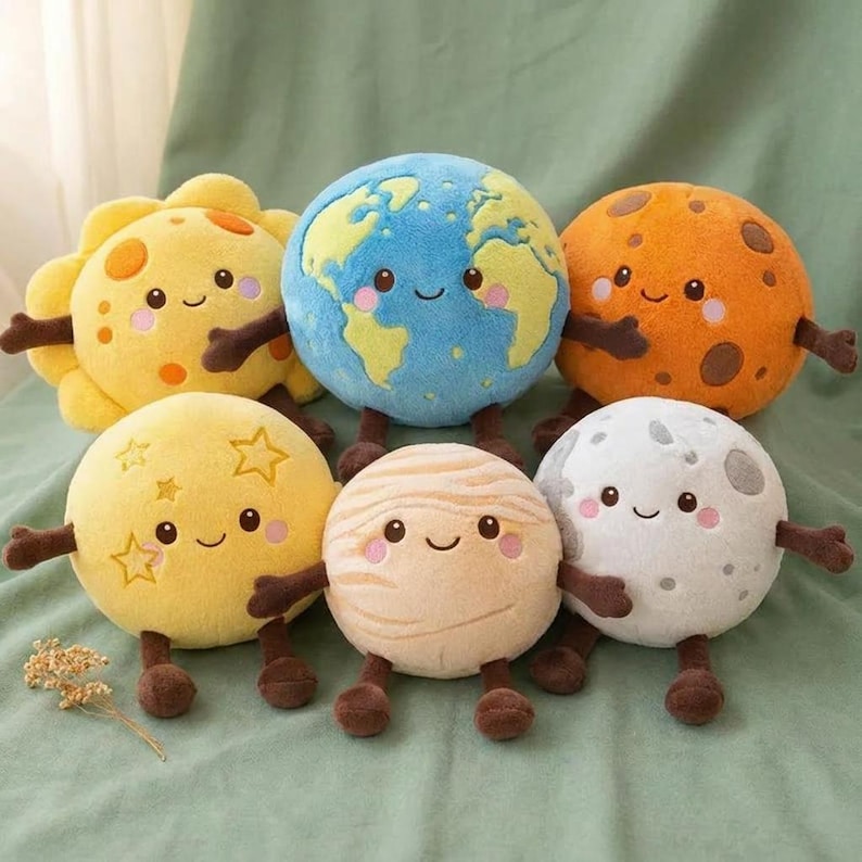 Smile Face Planet Plush Toys / Earth Moon Sun Mars Saturn Venus Star Solar System Plush | Kawaii Planet Plush Cute Stuffed Doll Gift For her
planet plush toy
earth plush toy
moon plush toy
sun plush toy
saturn plush toy
mars plush toy
venus plush toy
star plush toy
space plush toy
smiling planet plush
kawaii planet plush
planet stuffed toy
Cute Nursery Decor Birthday gift Christmas Gift Halloween Gift gift for her personalized gift gift set graduation gift boyfriend birthday gift holiday gift