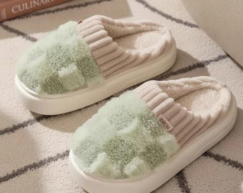 Fluffy Slippers for Women | House Slippers, Fuzzy Indoor Slides Couple Gift, Christmas and Valentines Day gift for her