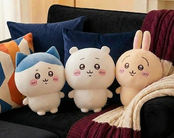 Chiikawa Plush Doll Hachiware, Usagi Plush Toy Weighted Kawaii Anime Stuffed Animal Soft Comfort Pillow Kawaii Plush - Birthday Gift