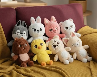 50cm Stray Kids SKZOO KARMA Inspired Plushie Wolf Chan, Leebit, Dwaekki, Jiniret, Han Quokka, Bbokari, PuppyM, Foxi.NY Plush Toy Kpop gift