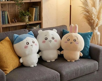 Chiikawa Hachiware Usagi Plush Toy Weighted Plush Kawaii Anime Stuffed Animal Soft Comfort Pillow Kawaii Plush - Birthday Gift for her