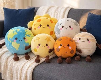 Earth Plush Toy | Planet Plush Toy | Space Plush Gift for Kids Adults & Babies | Soft Cuddly Solar System Plush Birthday Christmas Gift
