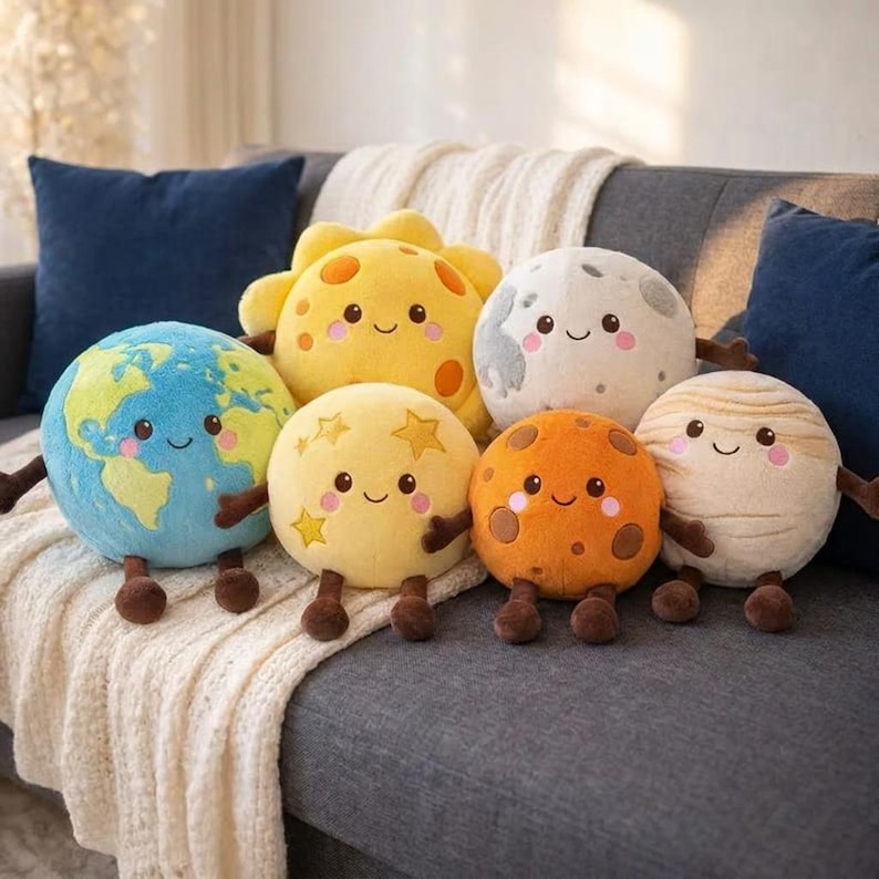 Smile Face Planet Plush Toys / Earth Moon Sun Mars Saturn Venus Star Solar System Plush | Kawaii Planet Plush Cute Stuffed Doll Gift For her
planet plush toy
earth plush toy
moon plush toy
sun plush toy
saturn plush toy
mars plush toy
venus plush toy
star plush toy
space plush toy
smiling planet plush
kawaii planet plush
planet stuffed toy
Cute Nursery Decor Birthday gift Christmas Gift Halloween Gift gift for her personalized gift gift set graduation gift boyfriend birthday gift holiday gift