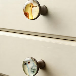 Bird Motif Antique Cabinet Knob, American Style Drawer Pull