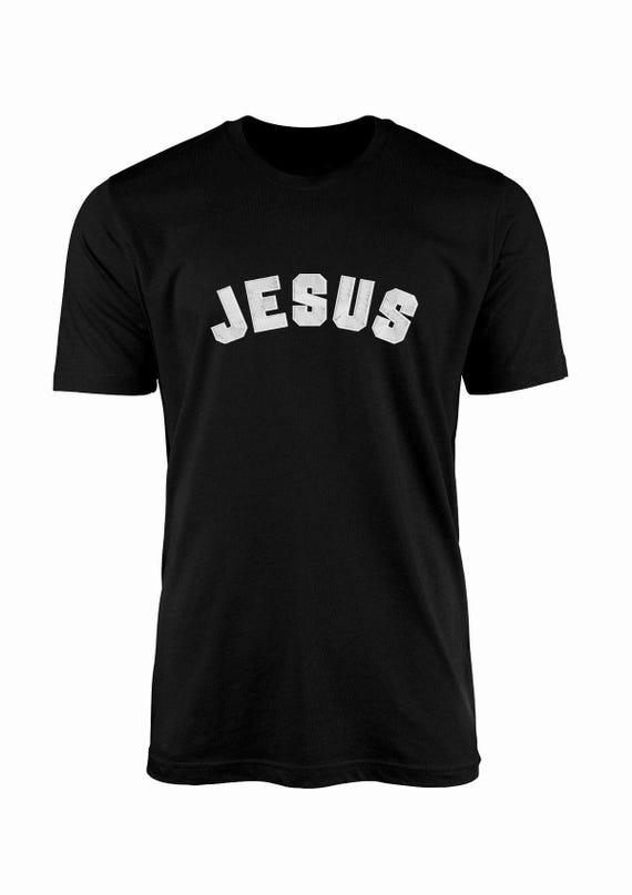Embroidered T-shirt Jesus 100% cotton sizes S-2XL, white, black, gray, christian wear, religiious gift