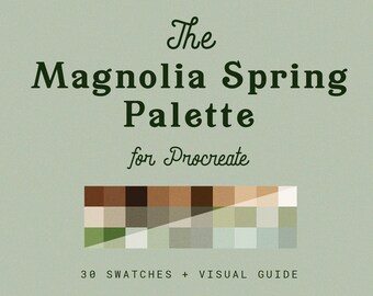 Procreate Add-Ons - Color Palettes - Magnolia Spring Swatches