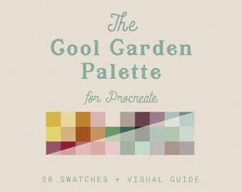 Procreate Add-Ons - Color Palettes - Cool Garden Color Swatches