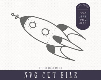 SVG Cut File - Space Clip Art, Rocket Ship, Space Ship