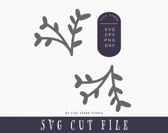 SVG Cut File - Cute Tiny Branch, Sprout Clip Art, Greenery Sprig