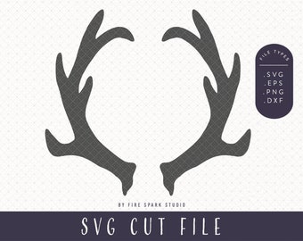 Antlers Solid SVG Cut File