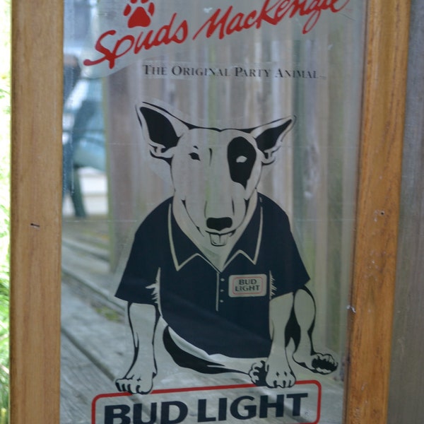 REDUCED PRICE - Spuds MacKenzie Bud Light Mirror