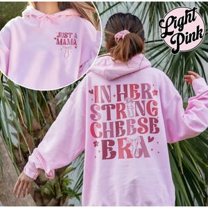 Just A Mama In Her String Cheese Era Sweatshirt, Trendig Mammacitat-T-shirt, Gåva Till Henne