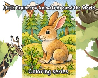 Animals Around the World Coloring Book PDF | 20 Page Printable Coloring Pages for Kids