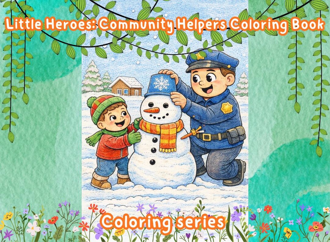 Kids Community Helpers Coloring Book – Police Officer Theme, Learning ...