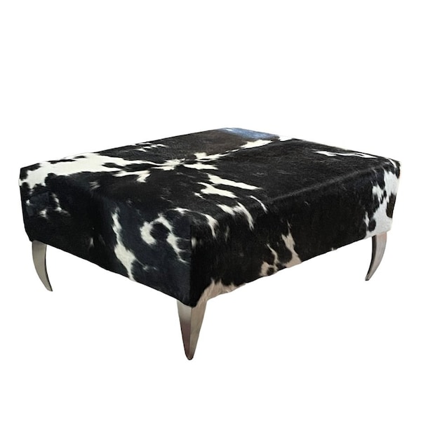 Cowhide Ottoman Etsy