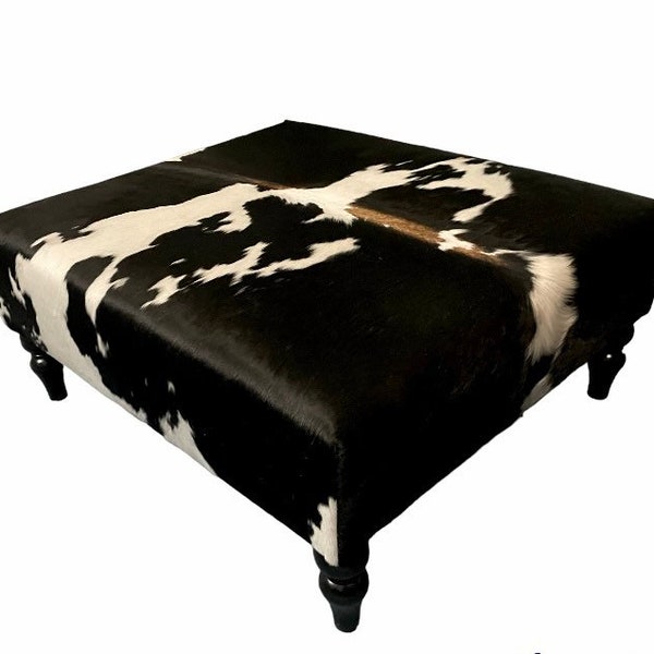 Cowhide Ottoman Etsy