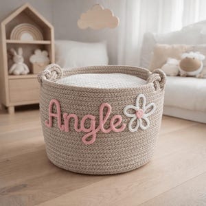 Cesta de almacenamiento para bebé personalizada, caja de juguetes personalizada, organizador de habitación infantil, regalo para niños