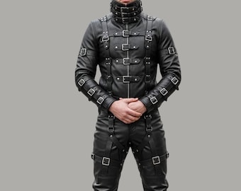 Leren kostuum voor het hele lichaam – Gothic- en cosplaykleding,