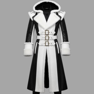 black and white dress coat Black&White Warrior Down Coat (Black) In-stock / Short version / S