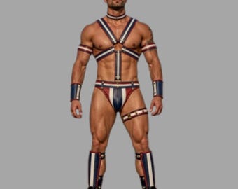 Red White Blue Costume – Cosplay Harness Set,