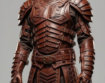 Fantasy Leder Kostüm - Mittelalter Leder Rüstung Cosplay Reenactment