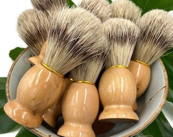 Shaving Brush, Natural Shave Brush, Groomsmen Gift, Natural Wood Men's Shave Brush