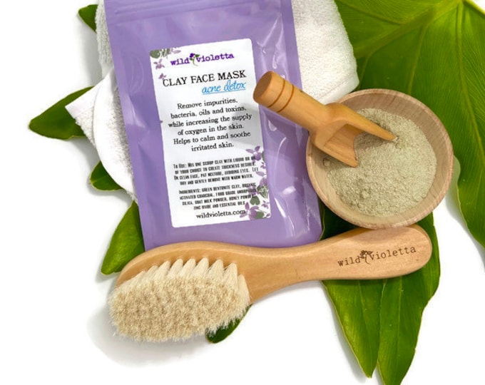 Detox Clay Face Mask / Acne and Detoxing Spa Clay Facial